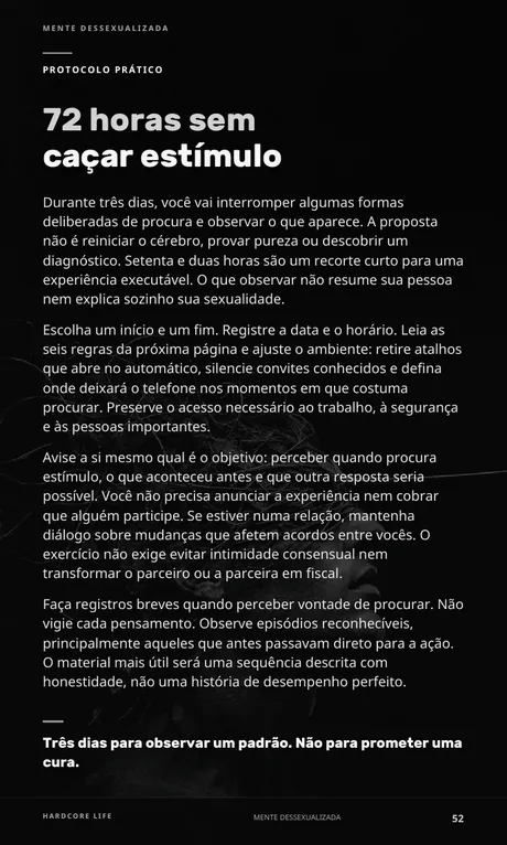 Página: 72 horas sem caçar estímulo